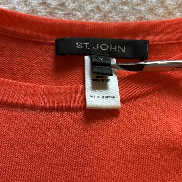 St. John Float Jacquard Merino Wool Butterfly Sweater In Blossom Medium - Picture 13 of 16